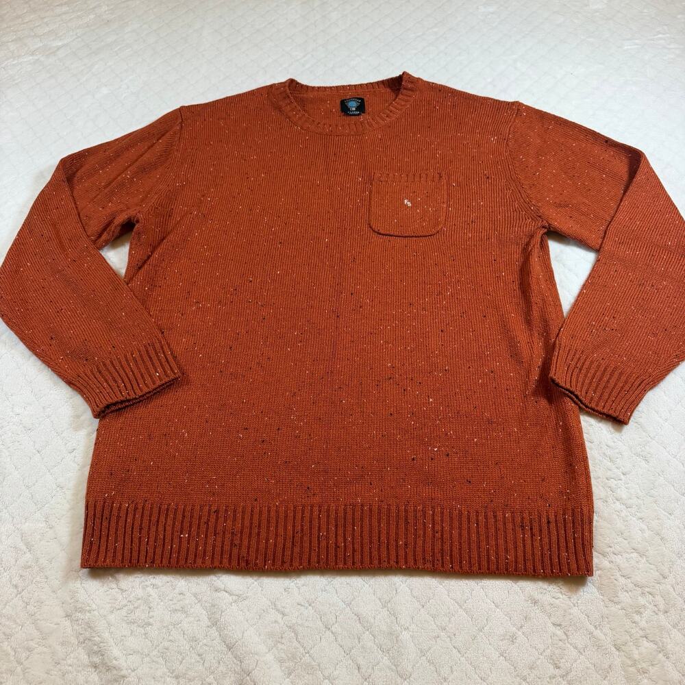 Fourstar Clothing Men’s size XL pullover speckled orange sweater - EUC